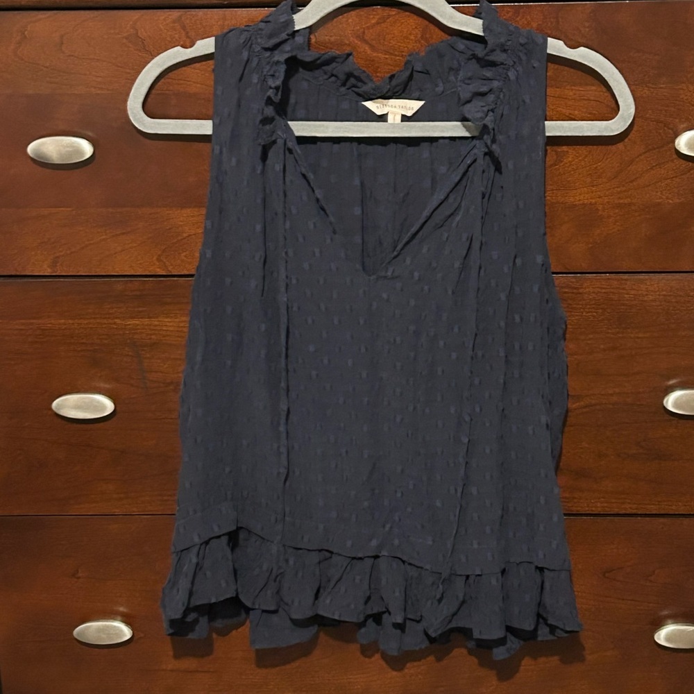 Rebecca Taylor Gray Ruffled Blouse